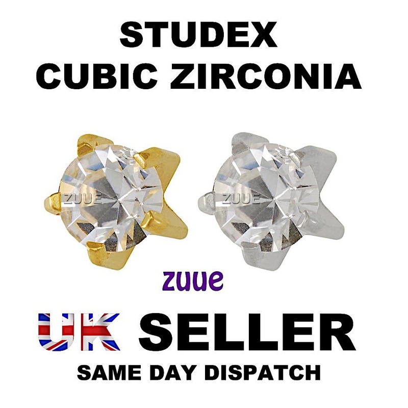 stainless steel cz earrings